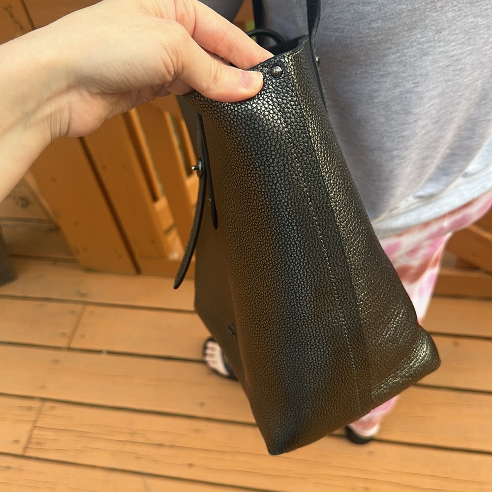 Coach gun metal Leather market Tote Bag - Picture 4 of 16
